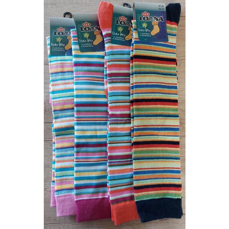 LOANA-50213 PODKOLENKY JASNĚNKA, proužky