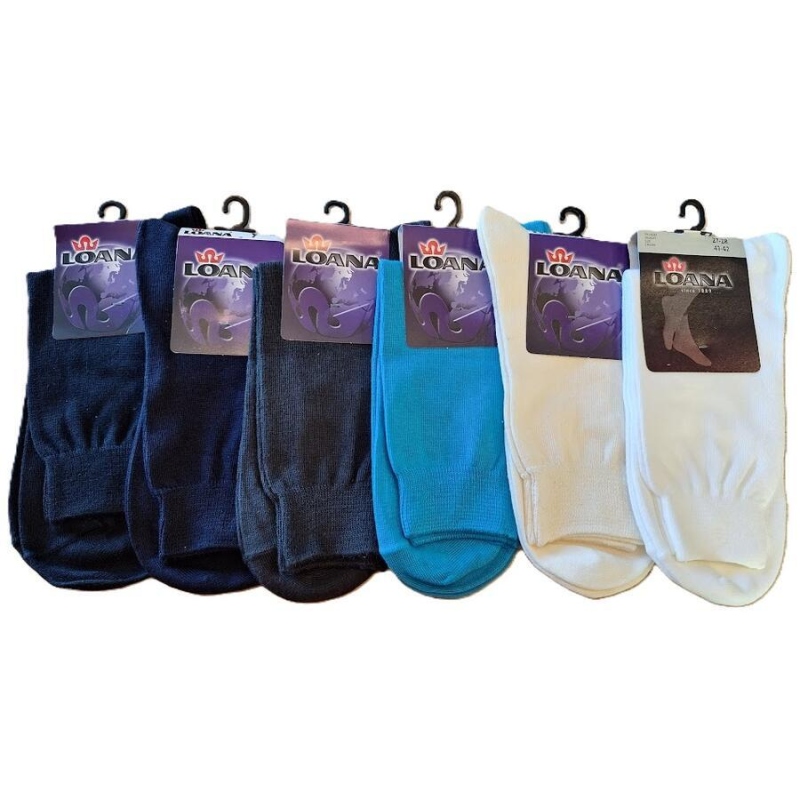 LOANA-50498 MIRKA hladké ponožky