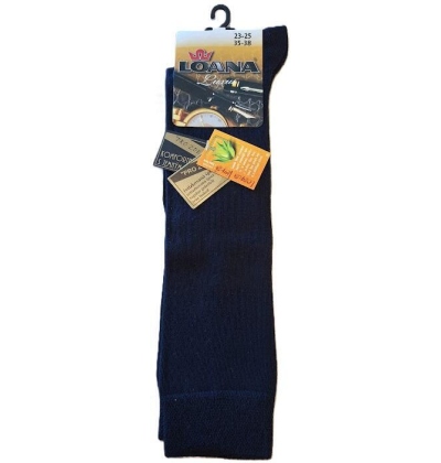 LOANA-50518 PODKOLENKY AMYKO, jemný svěr+ALOE, řetízkovaná špice