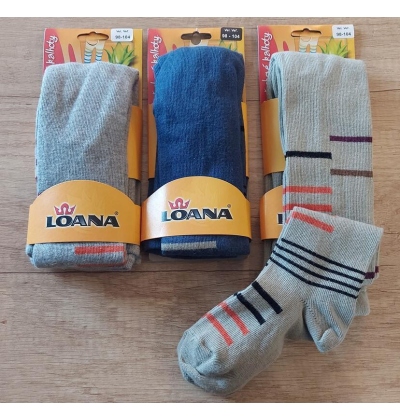 LOANA-51120 ČÁRKY, ba+lycra, 98-104 BÉŽOVÁ