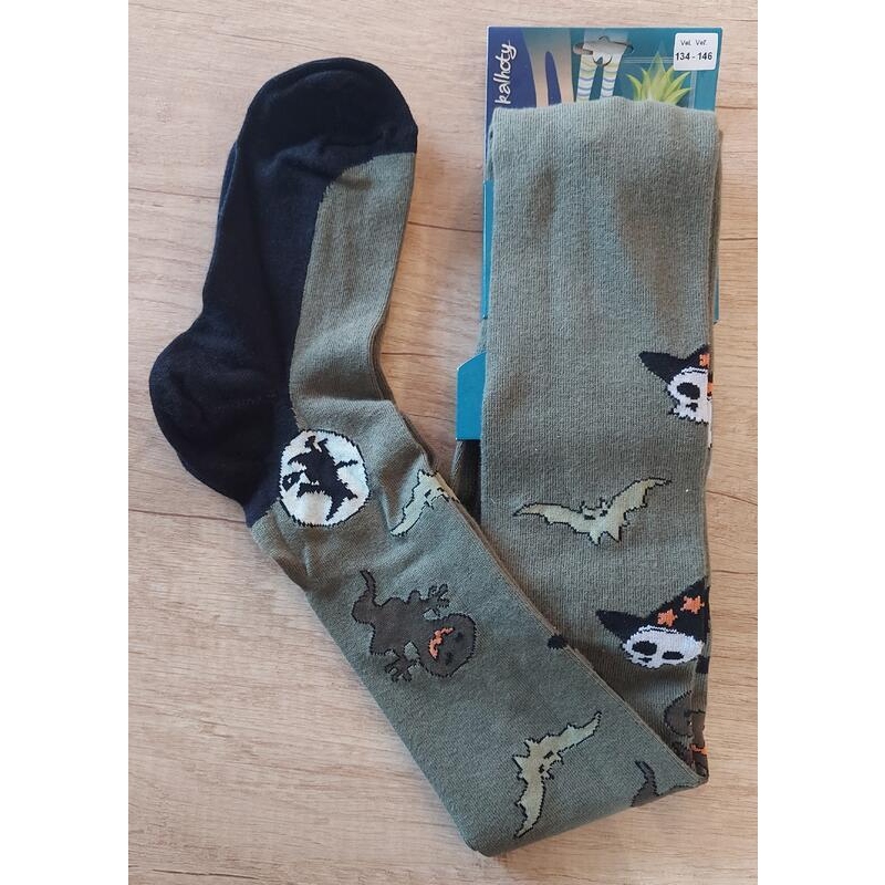 LOANA-51155 STRAŠIDÝLKO, ba+lycra, 134-146 KHAKI