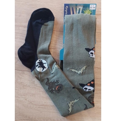 LOANA-51155 STRAŠIDÝLKO, ba+lycra, 134-146 KHAKI