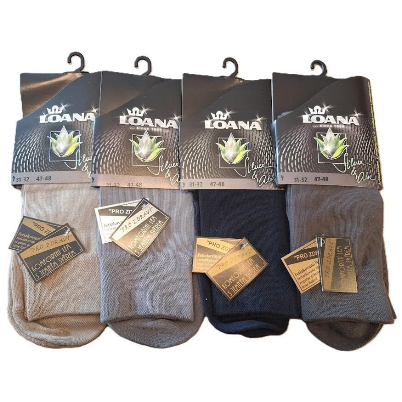 LOANA-51349 SILVER+ALOE, řetízkovaná špice