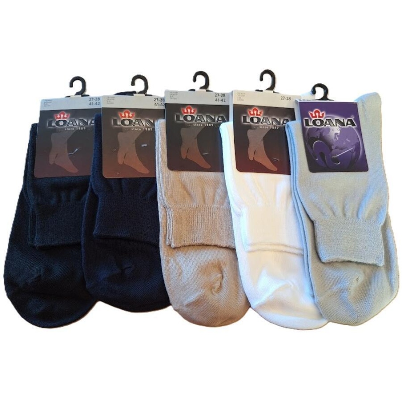 LOANA-51495 MIRKA hladké ponožky