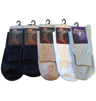 LOANA-51495 MIRKA hladké ponožky