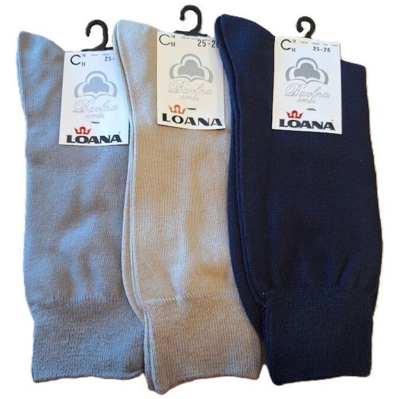 LOANA-53358 MIREK hladké ponožky