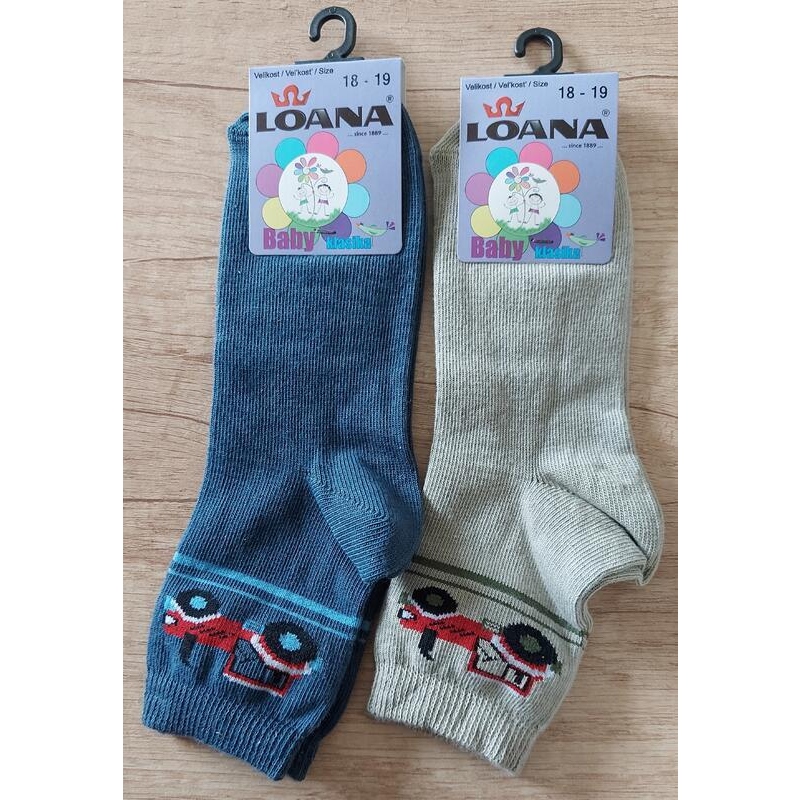LOANA-83067 TRAKTOR dětské ponožky
