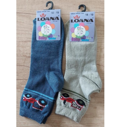 LOANA-83067 TRAKTOR dětské ponožky