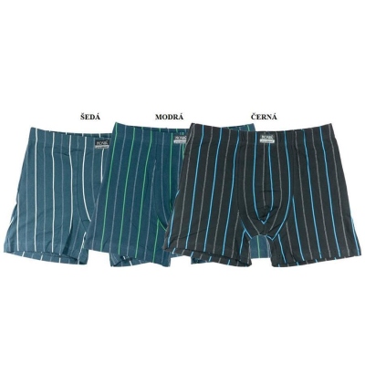 M204 - Pánské trenkoslipy s lycrou, 3XL - ČERNÁ