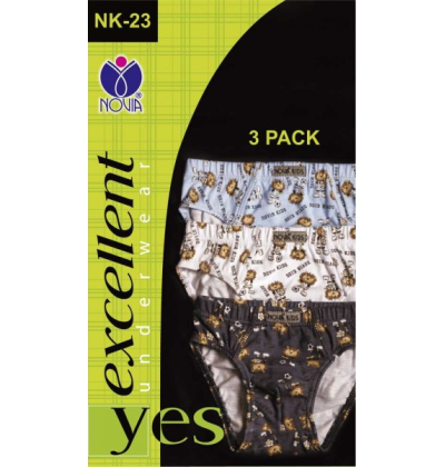 NK-23 chlapecké slipy s potiskem (3 pack),vel. 104