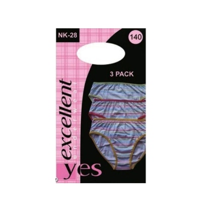 NK-28 dívčí kalhotky s potiskem (3 pack), vel. 140