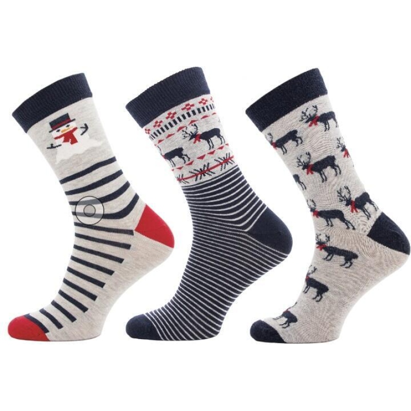 NOVIA-1046A Pánské vánoční ponožky, lycra, 42-46