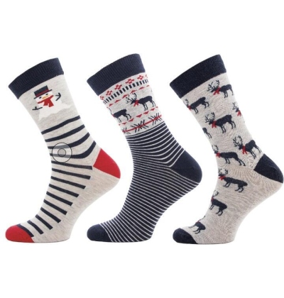 NOVIA-1046A Pánské vánoční ponožky, lycra, 42-46
