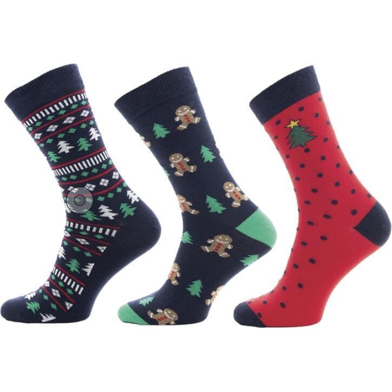 NOVIA-1046B Pánské vánoční ponožky, lycra, 42-46