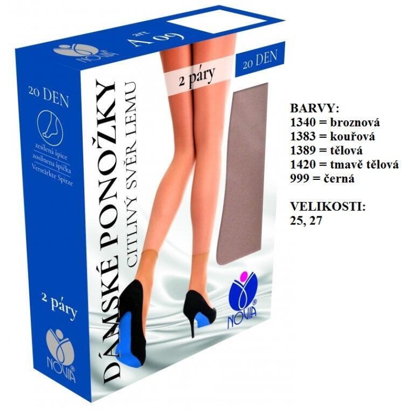NOVIA-A09 ponožky, zdravotní lem, 2 páry