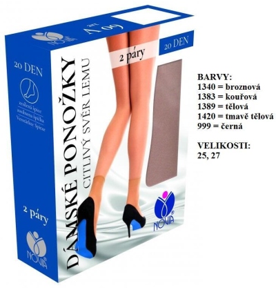 NOVIA-A09 ponožky, zdravotní lem, 2 páry