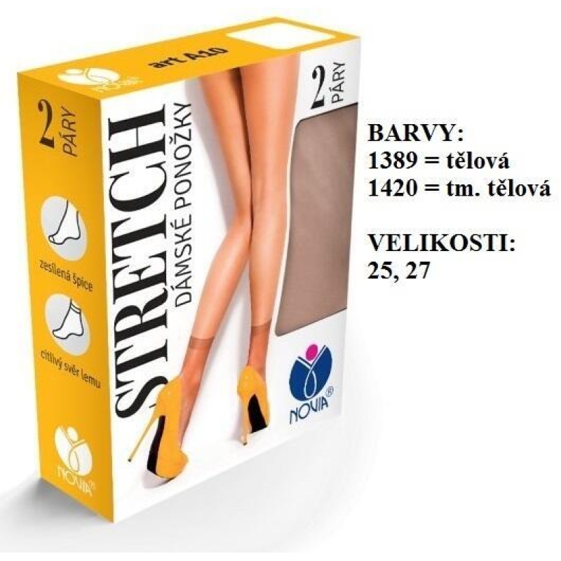 NOVIA-A10 stretchové ponožky, 2 páry