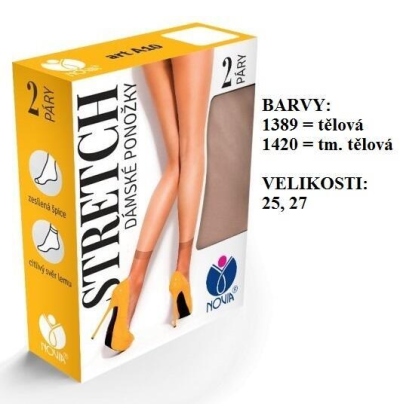 NOVIA-A10 stretchové ponožky, 2 páry