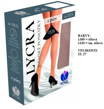 NOVIA-A16 ponožky s lycrou, 2 páry