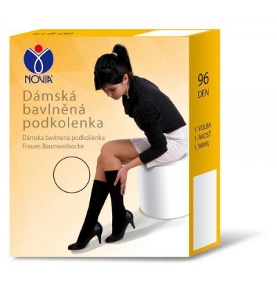NOVIA-B09 podkolenky, bavlna + lycra