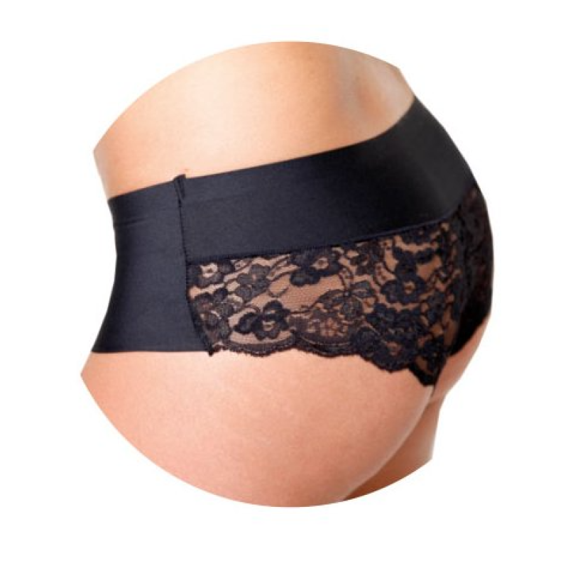 NOVIA B7 - Dámské kalhotky s krajkou, L - BÍLÁ