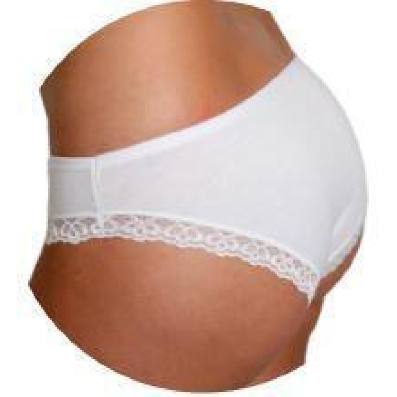 NOVIA B8 - Dámské kalhotky s krajkou, L - BÍLÁ
