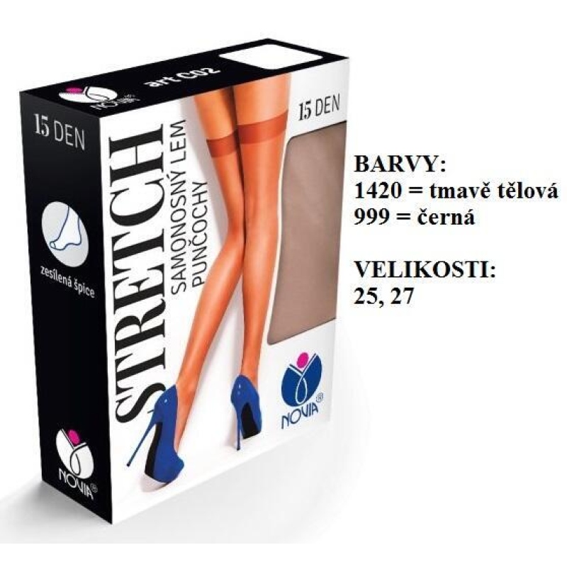 NOVIA-C02 samonosné punčochy stretch