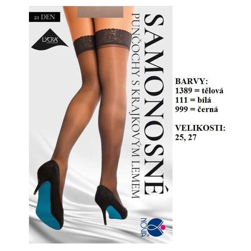 NOVIA-C04 samonosné punčochy, krajka