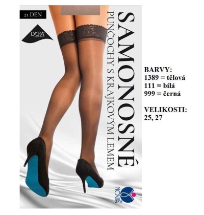 NOVIA-C04 samonosné punčochy, krajka