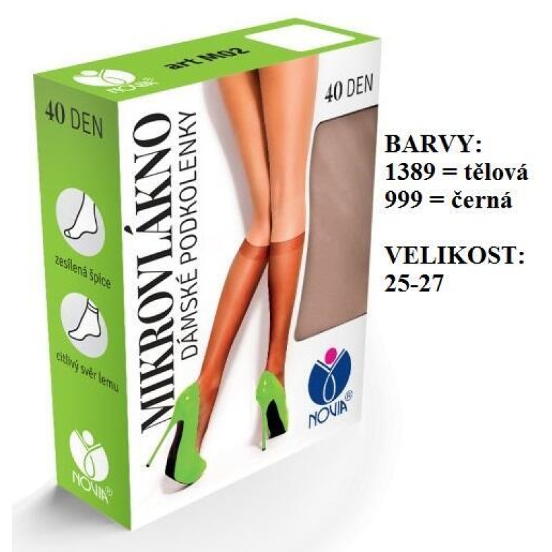 NOVIA-M02 podkolenky, MIKROVLÁKNO, 40 den