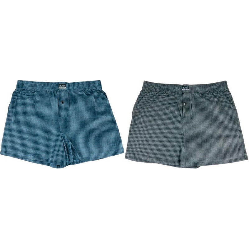 NOVIA-M208 pánské bavlněné trenkoslipy,2XL - MODRÁ