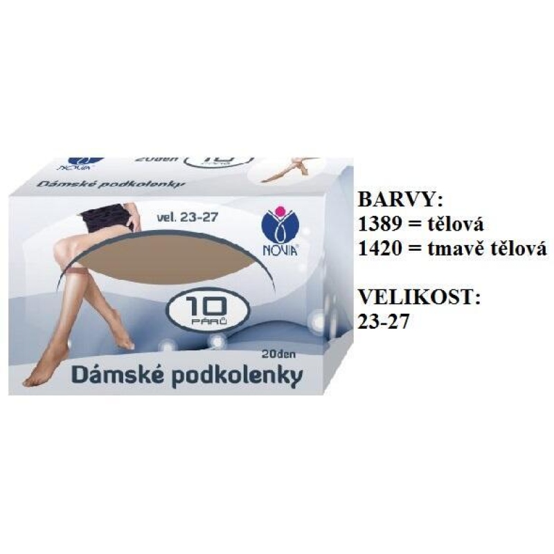 NOVIA-N02 silonové podkolenky,10 párů