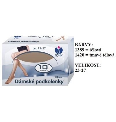NOVIA-N02 silonové podkolenky,10 párů