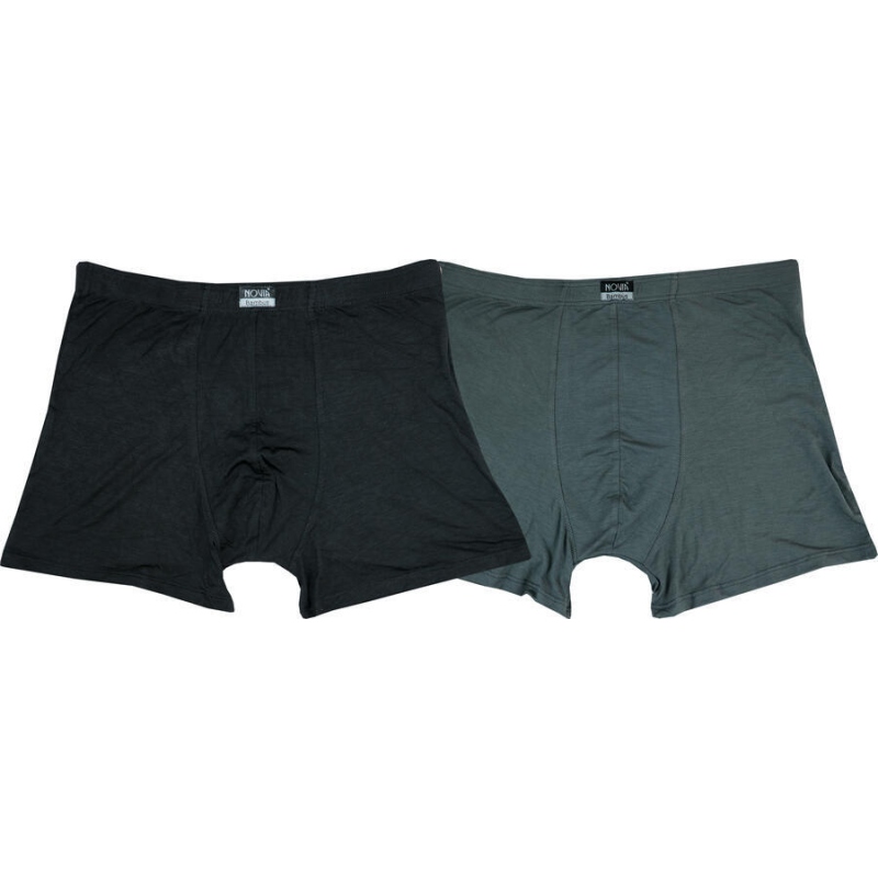 NOVIA - Pánské bambusové boxerky 02 - ČERNÁ  3XL