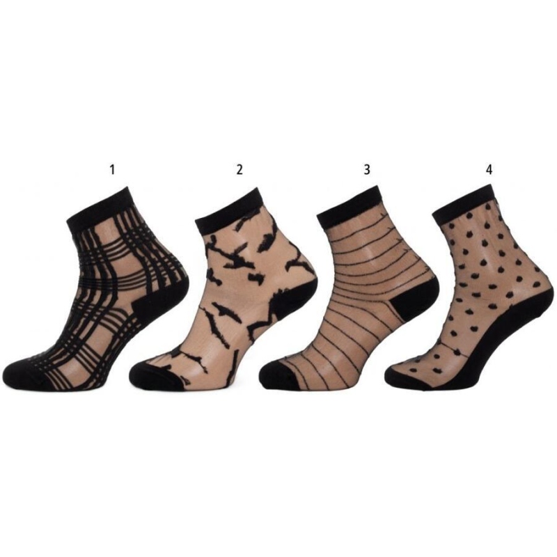 NOVIA - S05 - dámské jemné ponožky,vel.UNI, VZOR 1