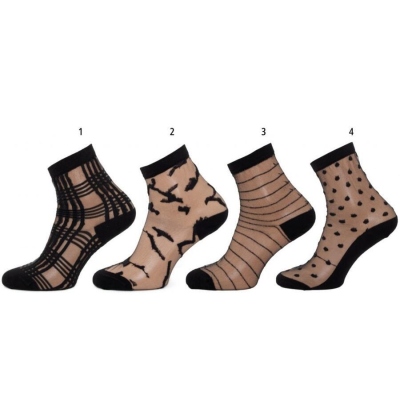 NOVIA - S05 - dámské jemné ponožky,vel.UNI, VZOR 1