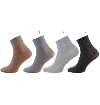 NOVIA - S06 - dámské ponožky lurex,vel.UNI, VZOR 1