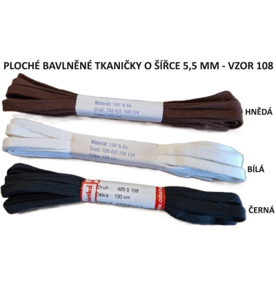 ODETKA-108 TKANIČKY ploché, bavlna,110 cm BÍLÁ