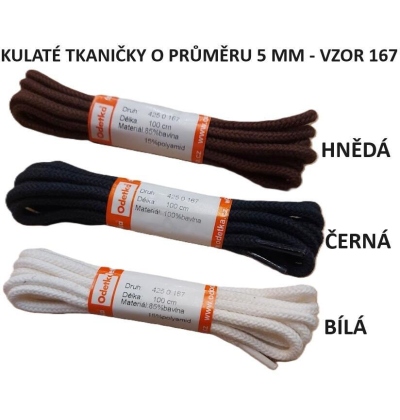 ODETKA-167 TKANIČKY kulaté, průměr 5 mm, délka 110 cm