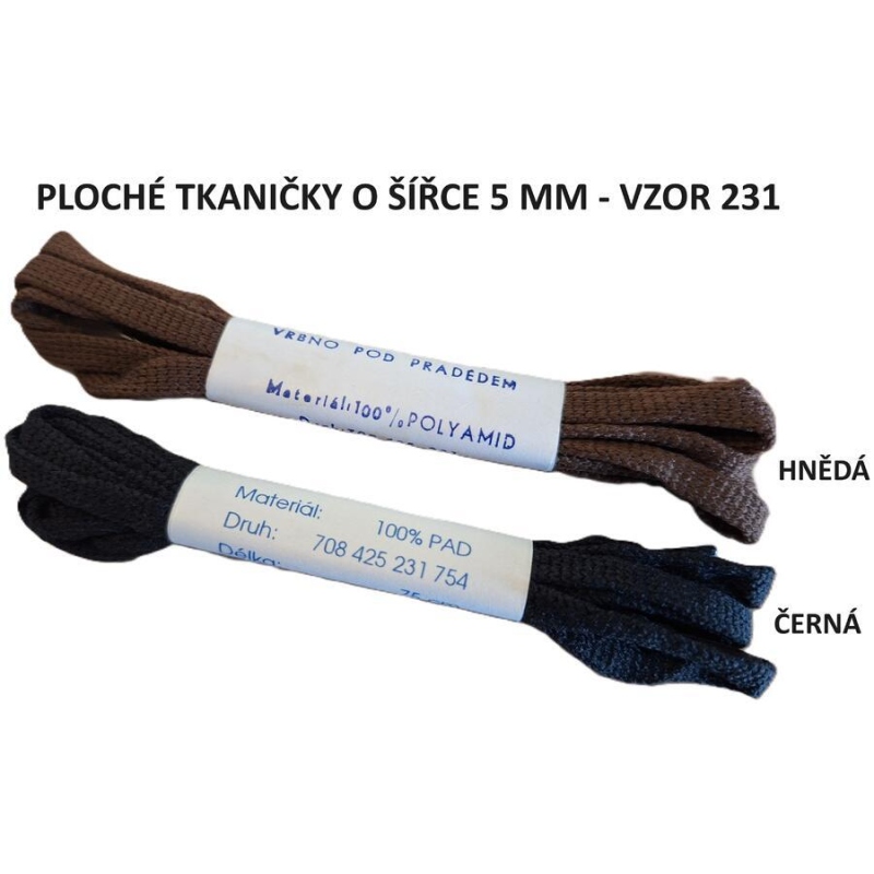 ODETKA-231 TKANIČKY ploché,110 cm ČERNÁ