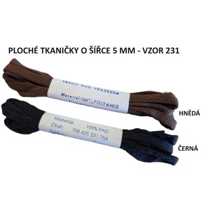 ODETKA-231 TKANIČKY ploché,110 cm ČERNÁ
