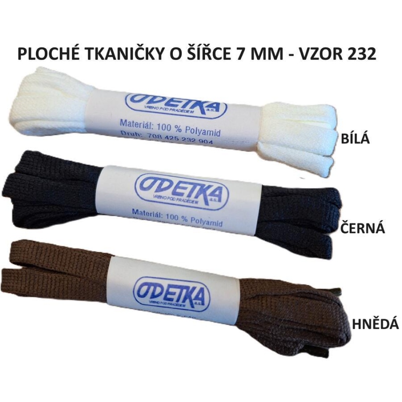 ODETKA-232 TKANIČKY ploché, 110 cm HNĚDÁ