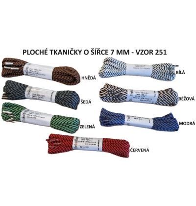 ODETKA-251 TKANIČKY ploché,130 cm HNĚDÁ