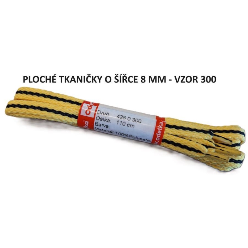 ODETKA-300 TKANIČKY ploché, 110 cm ŽLUTÁ