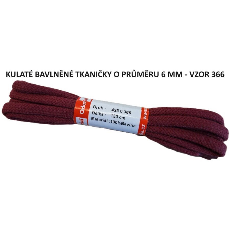 ODETKA-366 TKANIČKY kulaté, bavlna, VÍNOVÁ