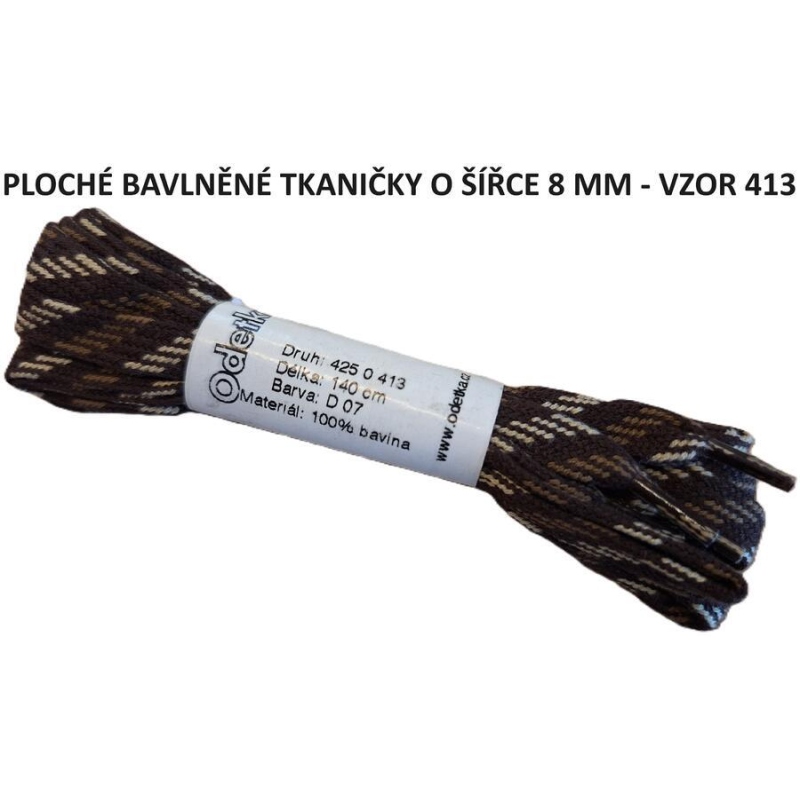 ODETKA-413 TKANIČKY ploché, bavlna, 100 cm HNĚDÁ