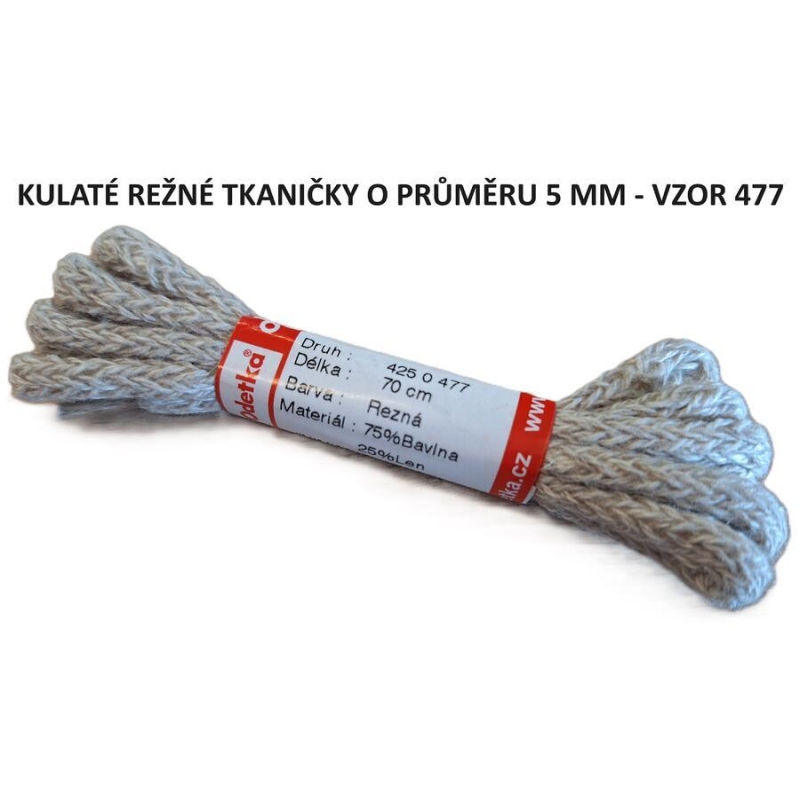 ODETKA-477 TKANIČKY kulaté, režné,100 cm