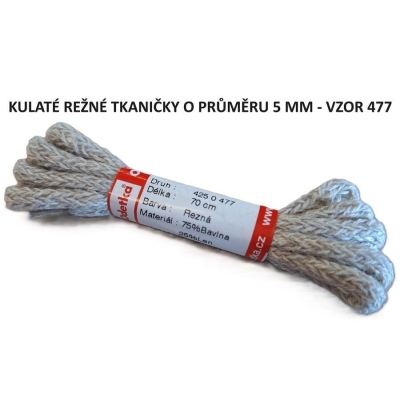 ODETKA-477 TKANIČKY kulaté, režné,100 cm