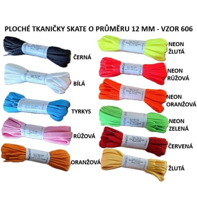 ODETKA-606 TKANIČKY SKATE, ploché,100 cm BÍLÁ