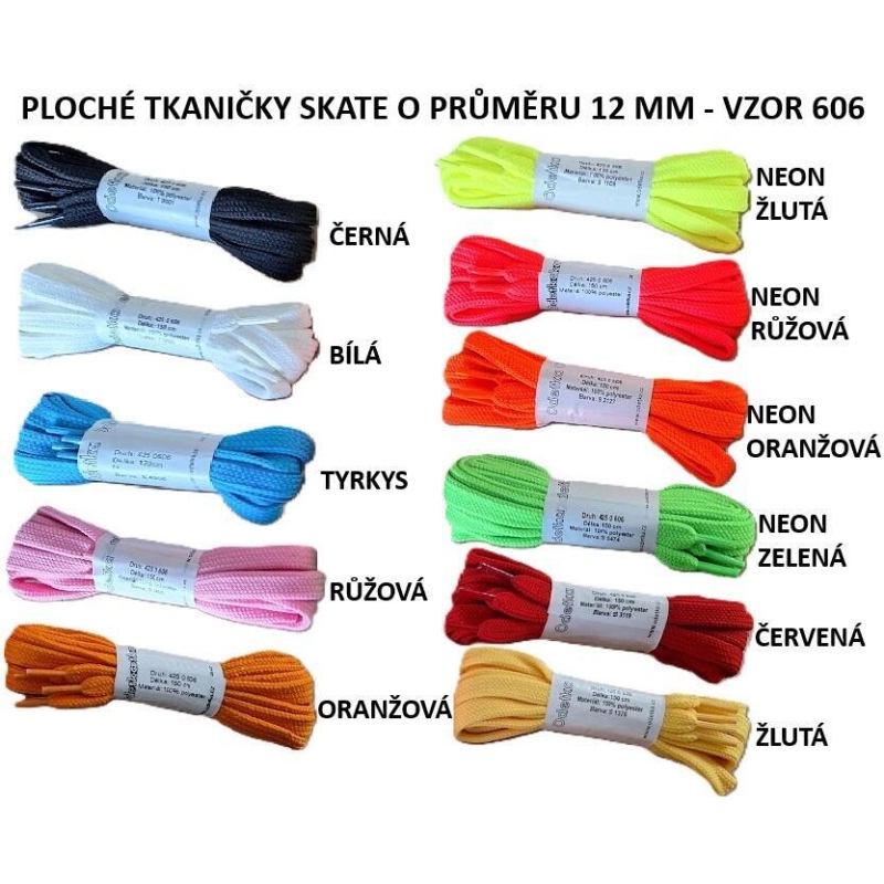 ODETKA-606 TKANIČKY SKATE, ploché, 90 cm BÍLÁ